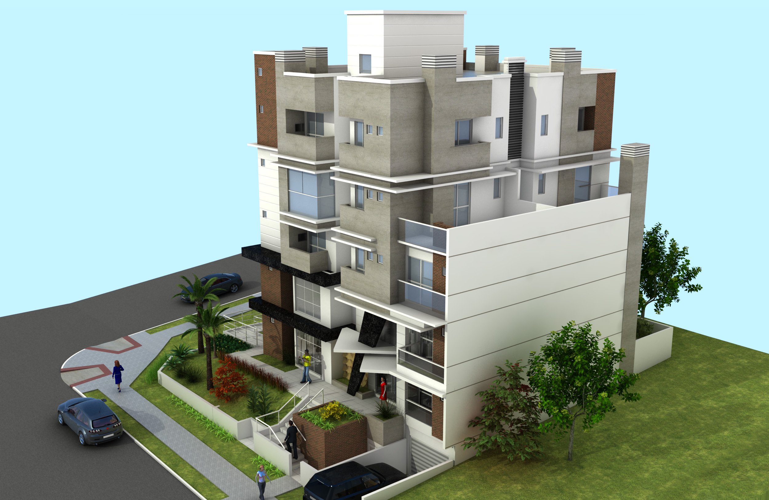 Habitação Coletiva, A=1166m², subsolo + 5 pavimentos. Estrutura em concreto armado e fundação em estacas escavadas. Construtora Concrezatto.